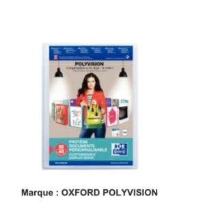 • 1 porte-vues blanc avec pochette plastique de présentation sur la couverture de 80 vues de bonne qualité