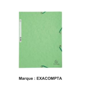 Chemise à rabats verte épaisseur 2,5 cm