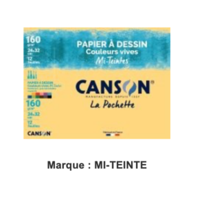 Papier dessin couleurs CANSON