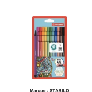 12 feutres STABILO Pen 68